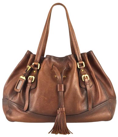 prada brown leather bag  