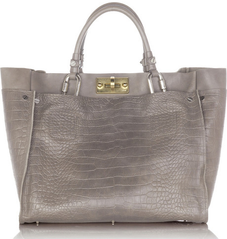 Chloe Cyndi Leather Tote in Slate
