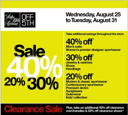 Saks Sale