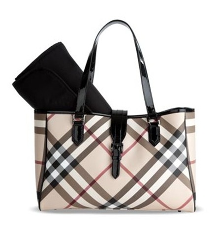 Spring Functional Burberry Check Baby Bag