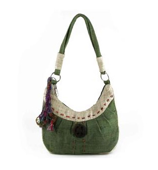 Hemp Handbag Peace Sign