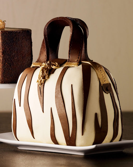 Zebra Striped Handbag Cake from Neiman Marcus